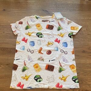 Cakeworthy Disney 100 AOP shirt Small NWT
